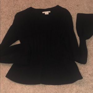 Black Urban Outfitter sweater with flared sleeves